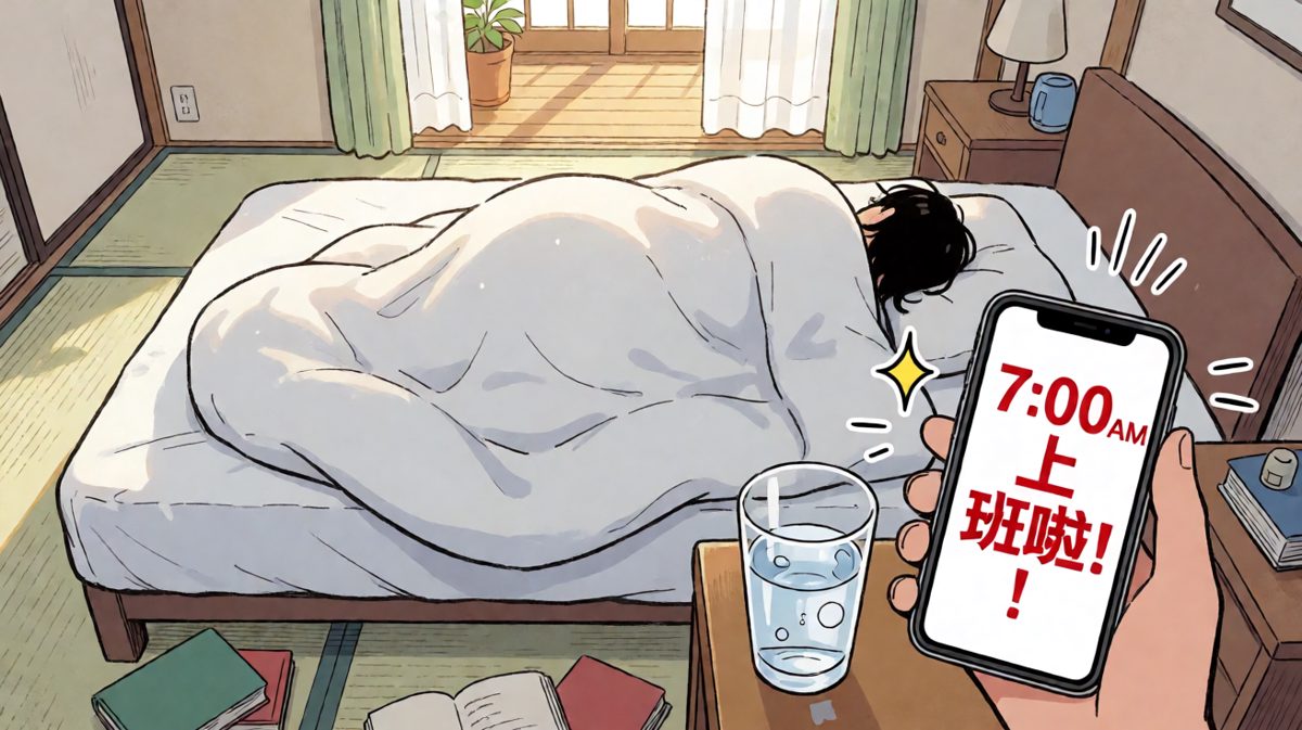 闹钟响了，但本人已进入深度睡眠状态