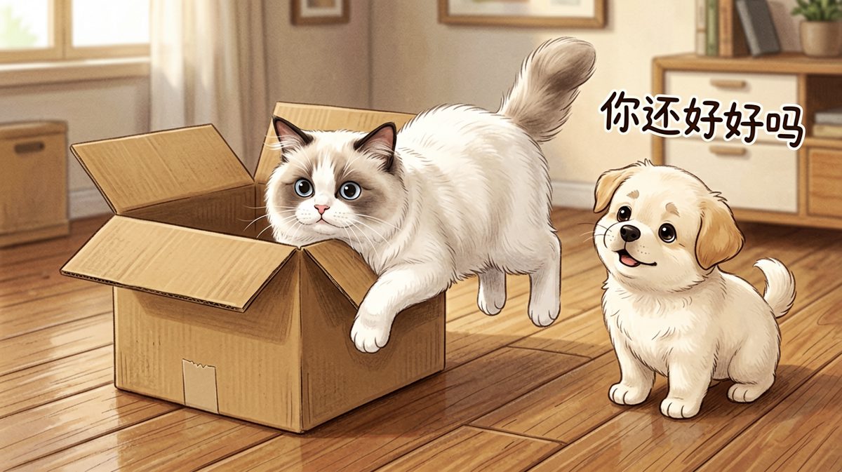 布偶猫：只要我足够瘦，箱子就是我的家……（现在后悔也来不及了）