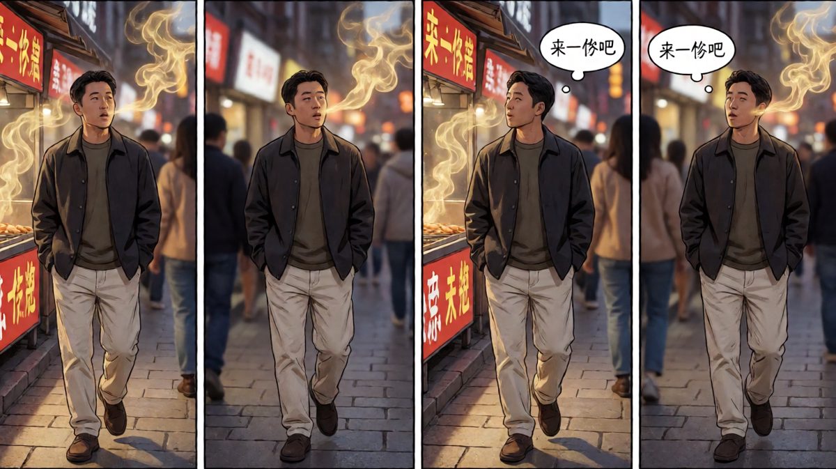 然而晚上路过烧烤摊，理智开始崩塌……