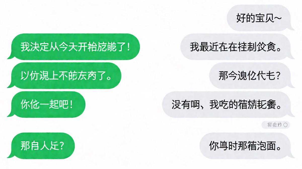 女生宣布减肥，结果发现男票偷偷吃她买的泡面。