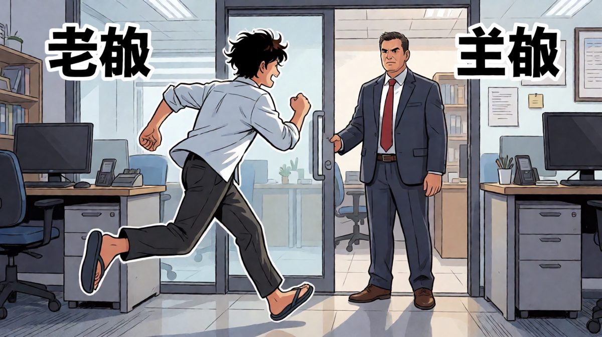 九点踩点到公司，被老板当场抓包