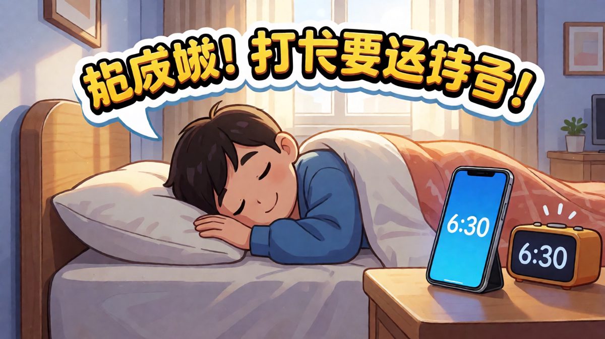 闹钟响起，打工人被惊醒