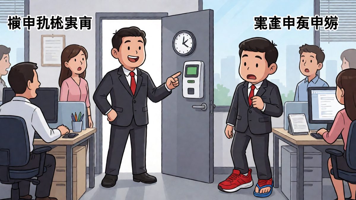 自信走进公司，然后社死现场
