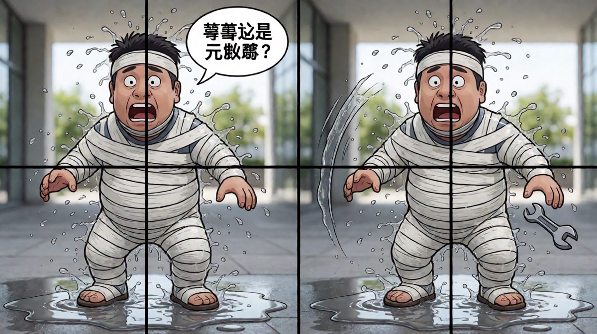 第二格：越修越糟，自己被困住