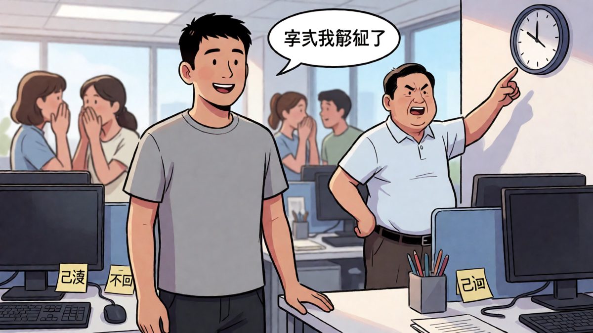 迟到了还要被骂，但内心早已提桶跑路。