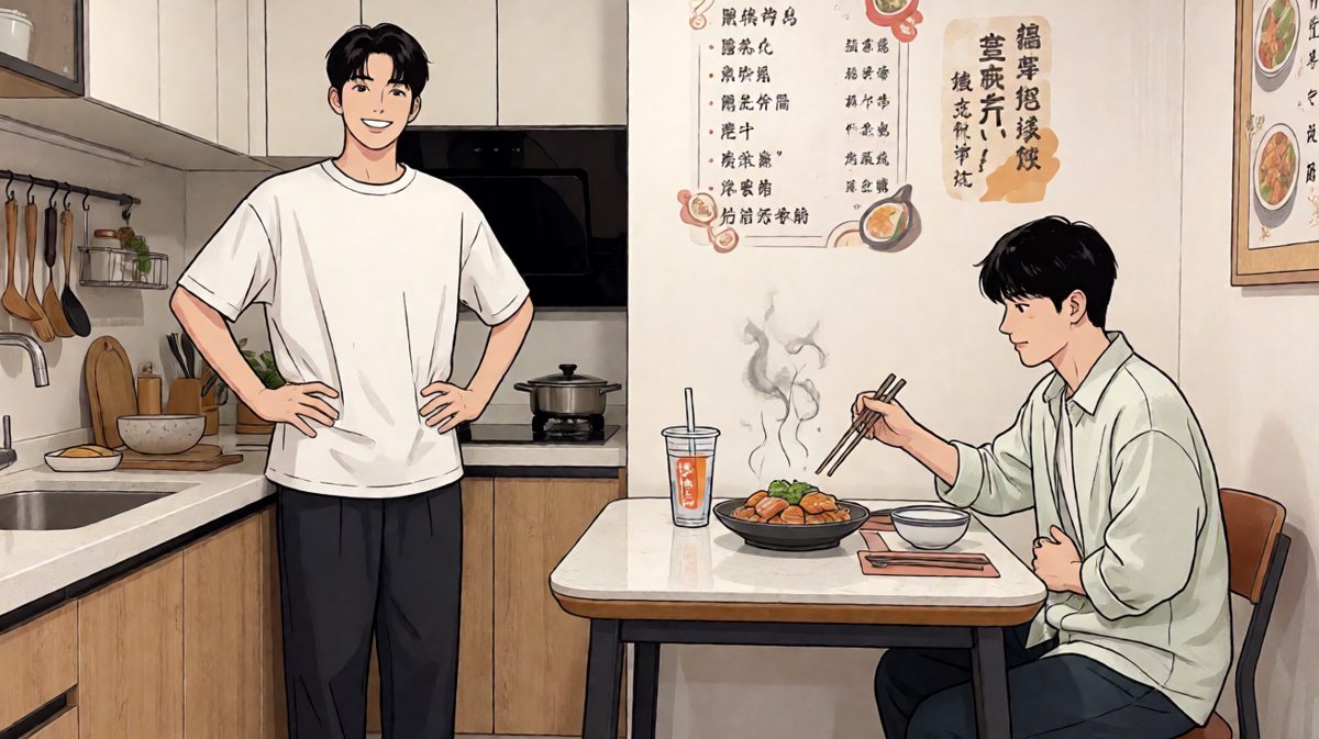 男主浑然不觉：'怎么样，味道不错吧？'