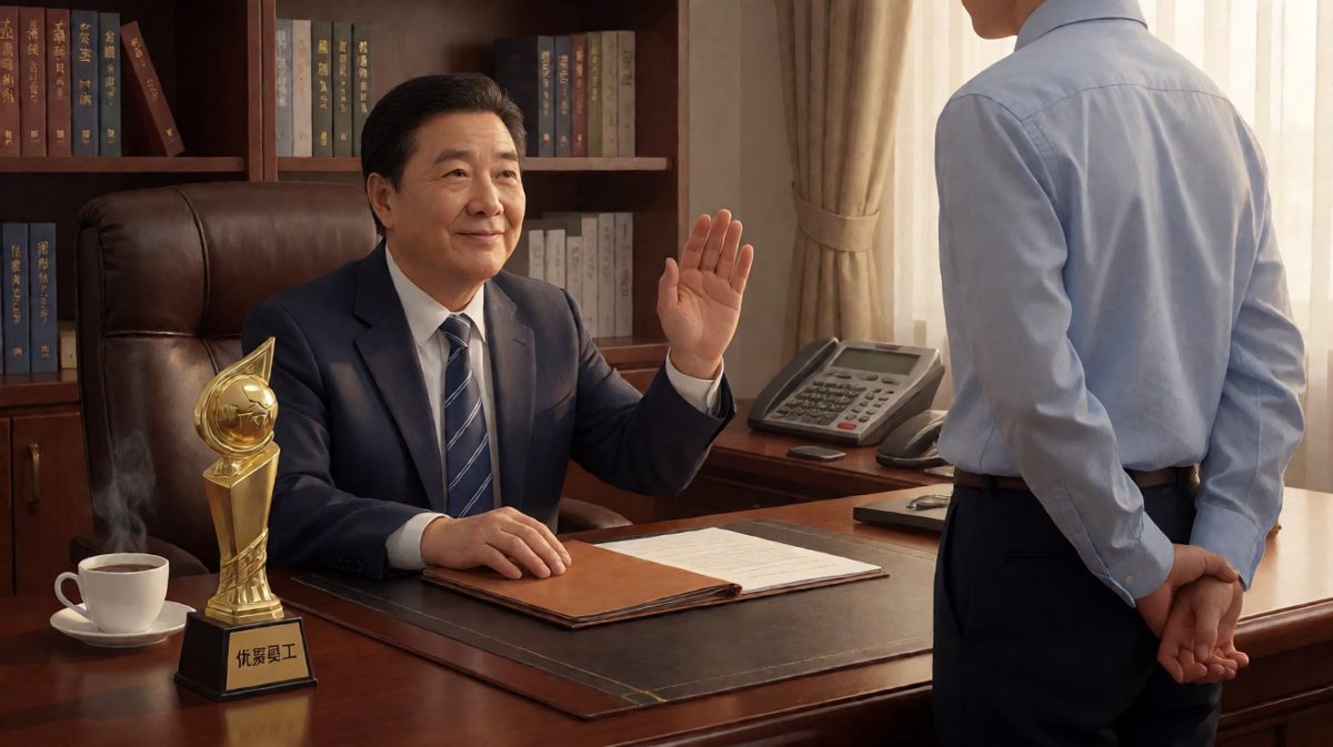 员工：'老板，我想进步。' 老板欣慰拍肩：'年轻人有上进心是好事，明天来实习吧，从前台接待开始。'