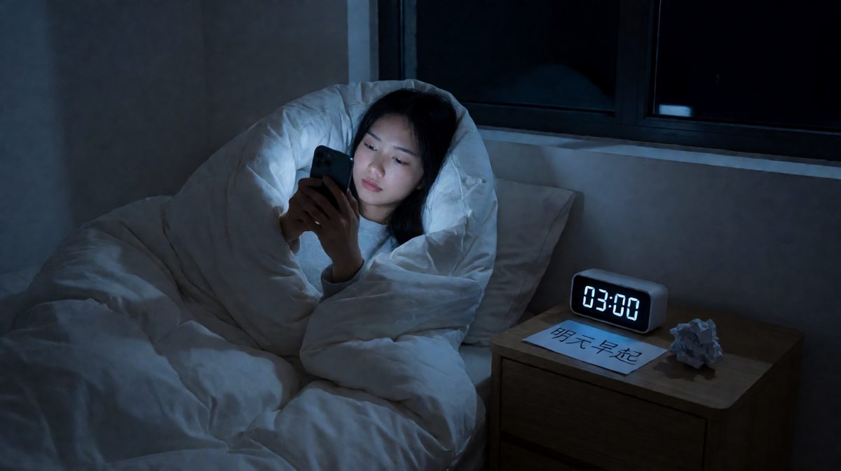 说好的早睡呢？再刷五分钟就睡！