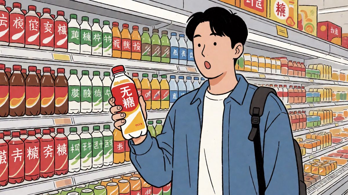 主角在超市发现无糖饮料，以为是减肥福音