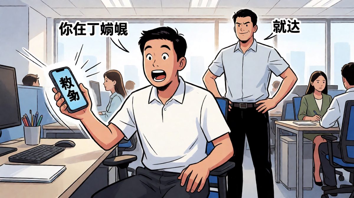 摸鱼被当场抓获，人生社死名场面