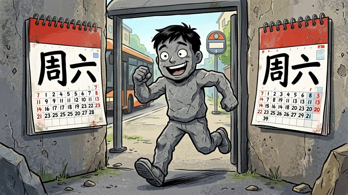 今天……原来不用上班啊！