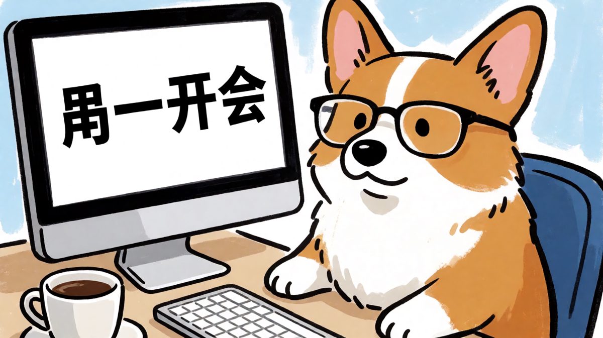周一早会的打工人柯基