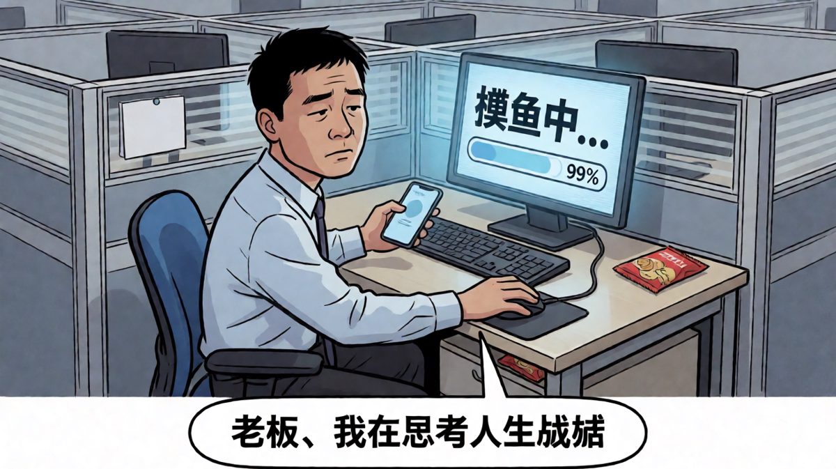 打工人摸鱼被捕捉瞬间，自我合理化借口爆笑