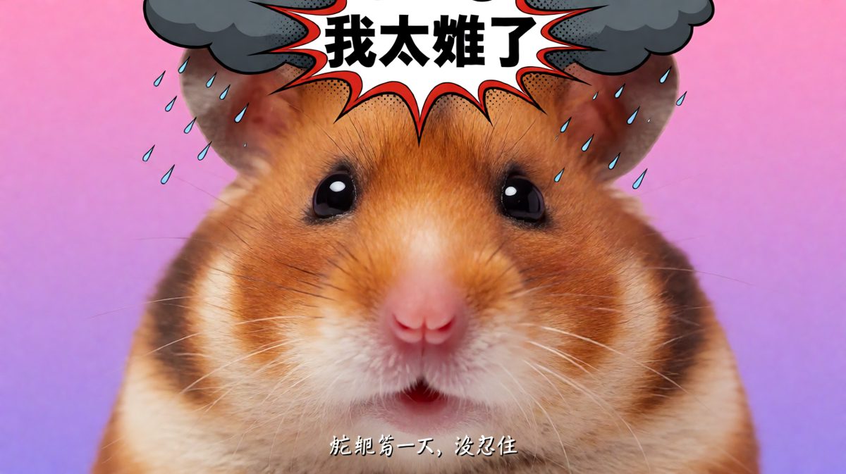 仓鼠减肥失败现场，翻白眼表情完美诠释当代人心态
