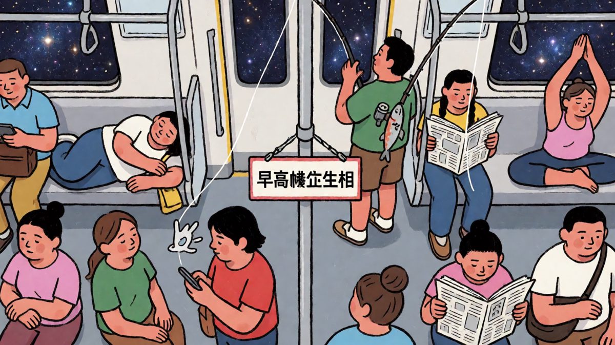 地铁早高峰变身奇幻空间，打工人精神状态实录