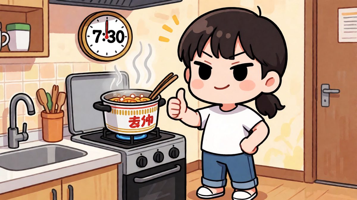 晚上加个餐，泡面安排上！
