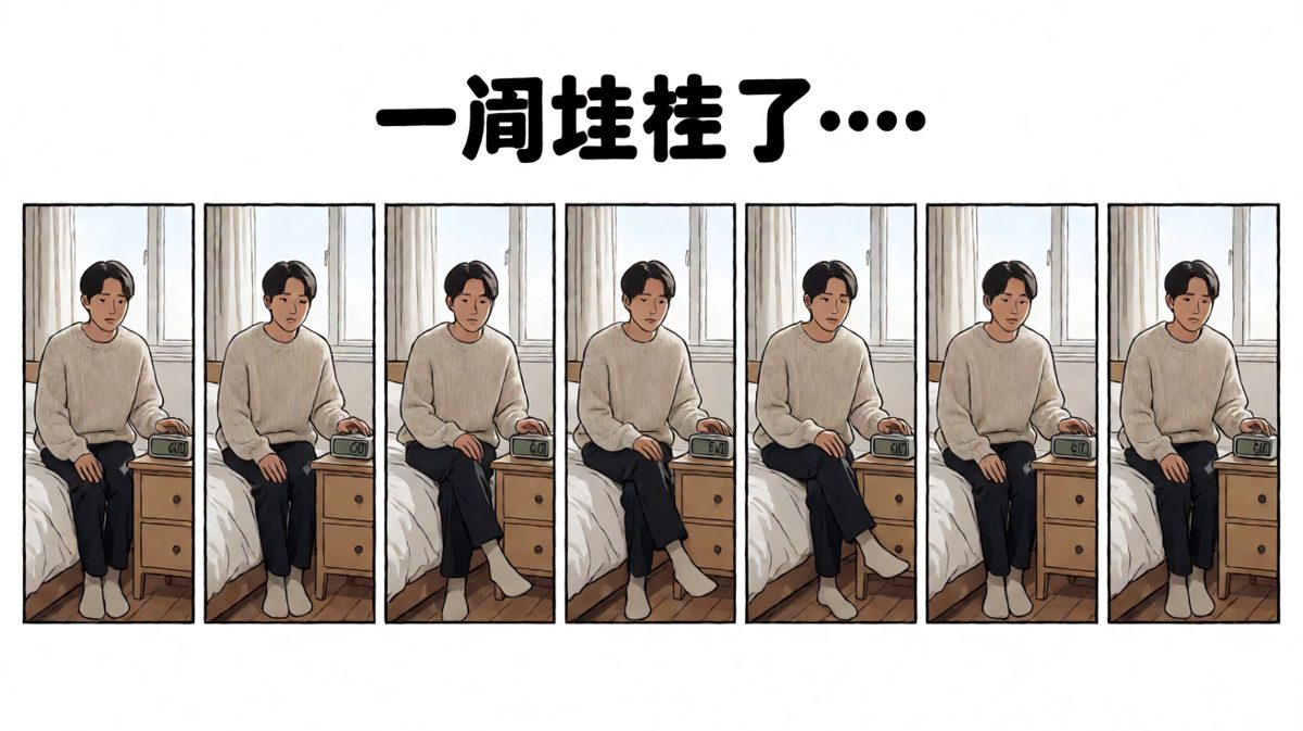 第3格：一眨眼，一周过去了，flag倒了一地。