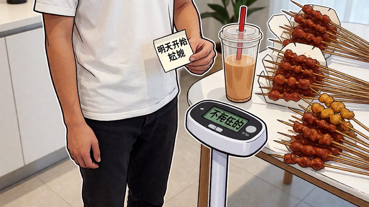 减肥永远从明天开始。