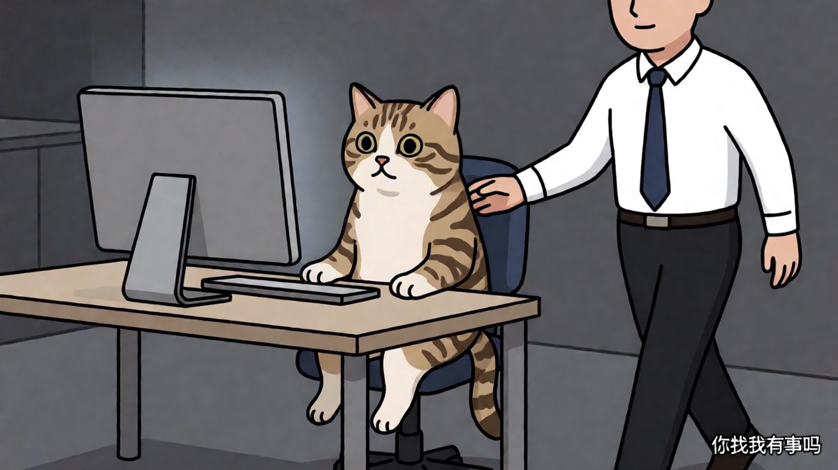 社恐猫在周一早晨被老板突然点名时的内心OS