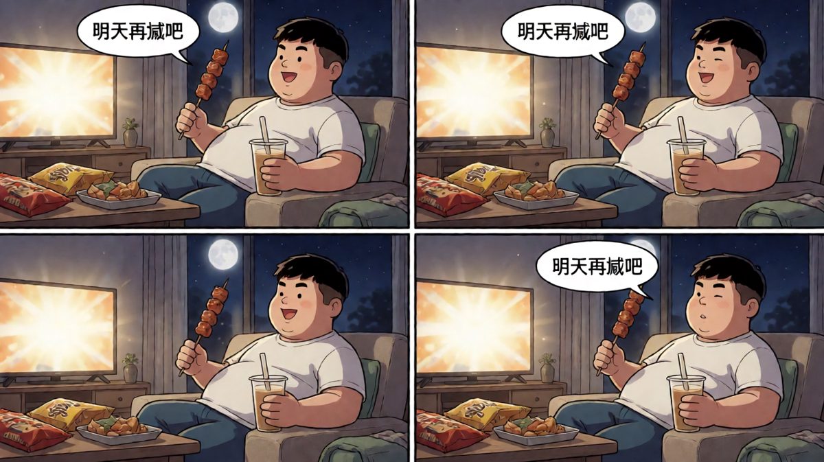 最终选择向美食投降，明天再说。