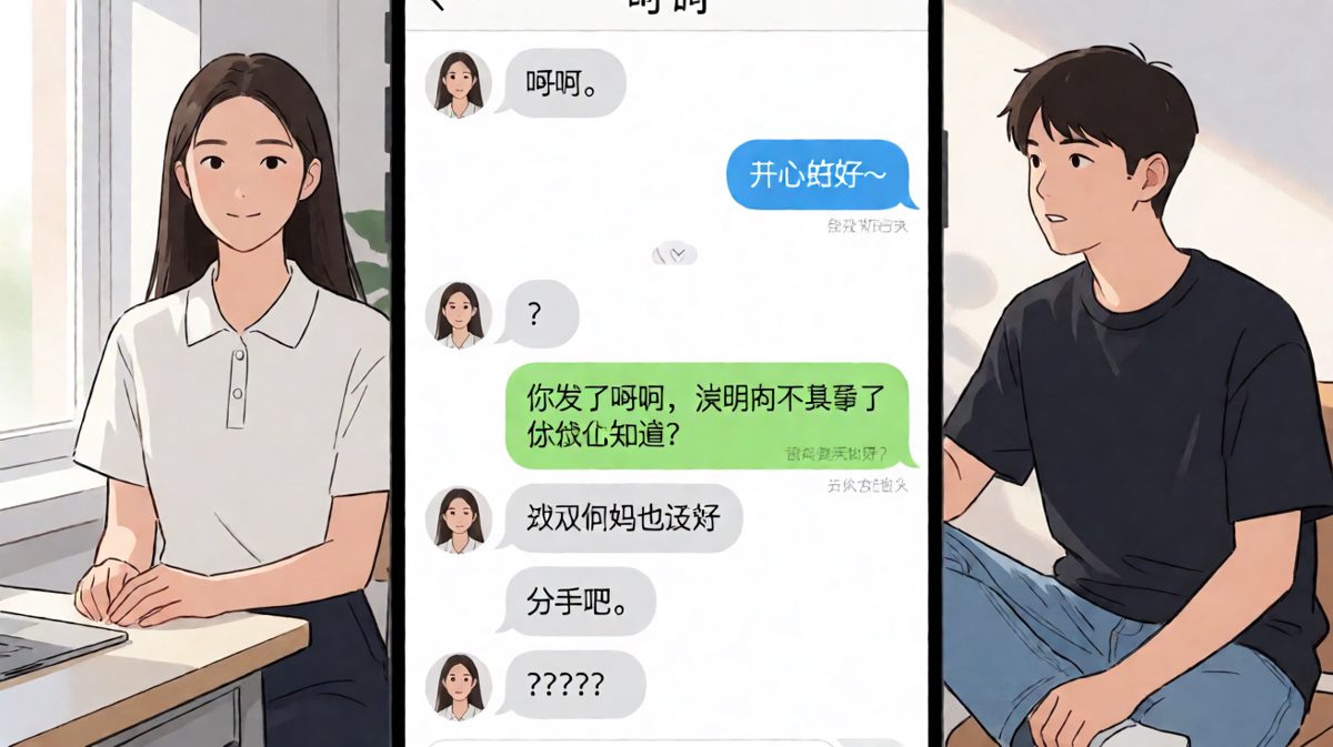 一个'呵呵'引发的分手预警，男生还是输了