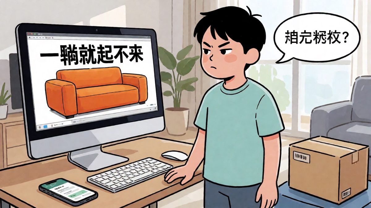 看到广告上写着'一躺就起不来'，他嗤之以鼻地下了单