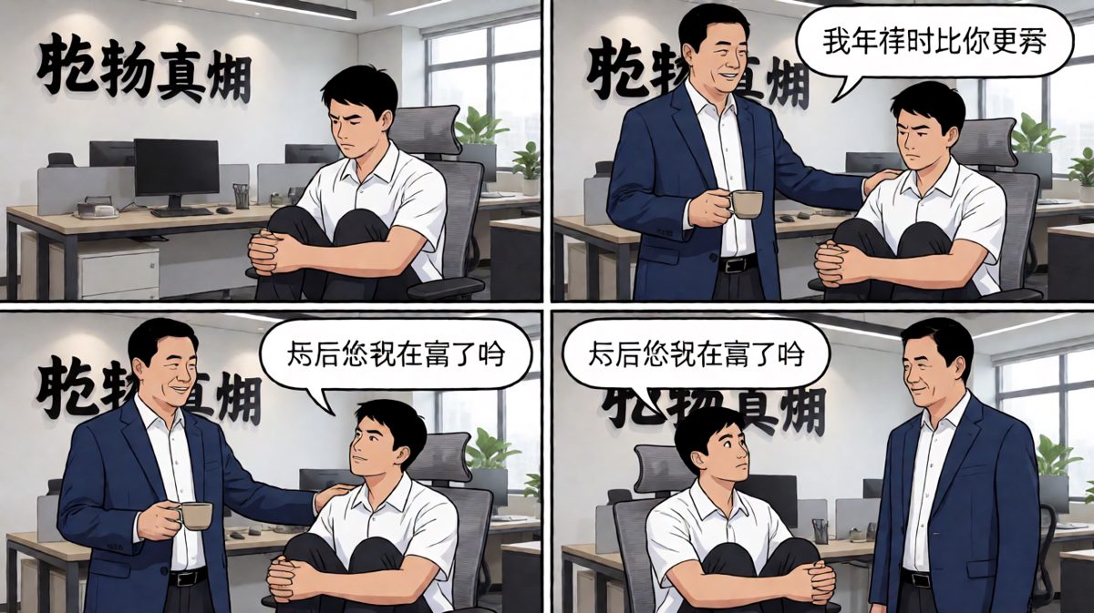 老板画饼：‘我当年也苦过’员工灵魂追问：‘那您现在咋样了？’