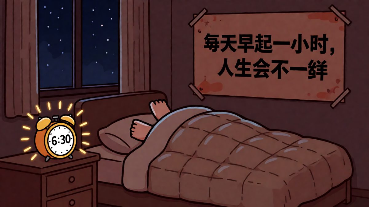 闹钟响了，但被子封印了我。