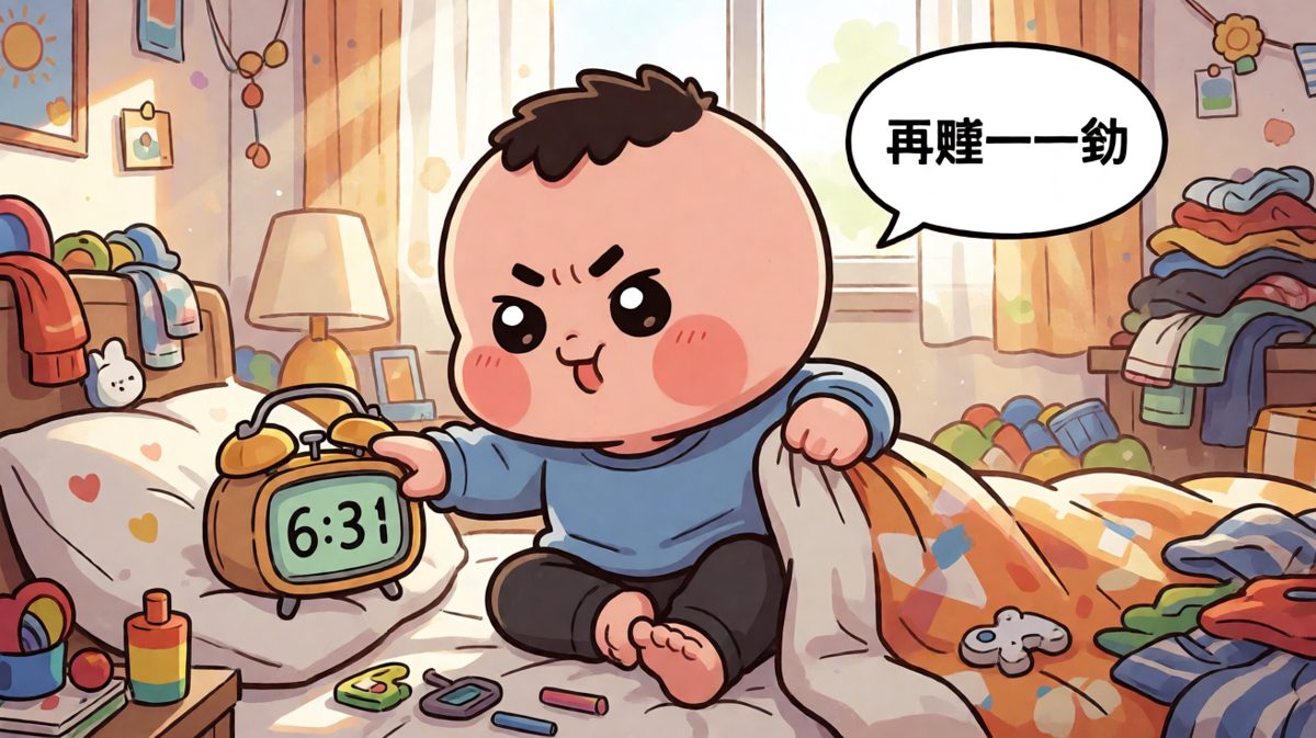 只睡一分钟，结果一分钟过去了。