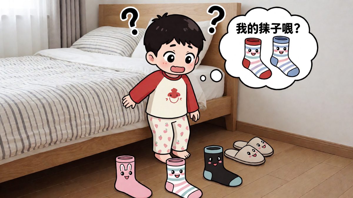 袜子：我们天生一对，但不在同一只抽屉里。