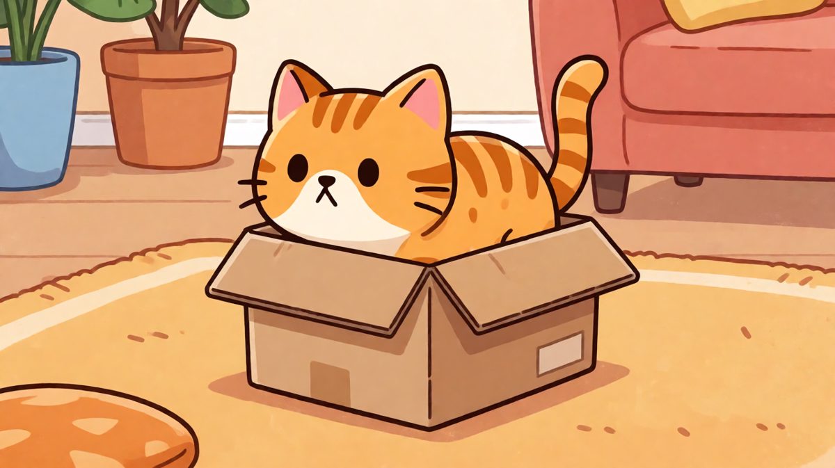 猫：只要我够挤，这个盒子就是我的！