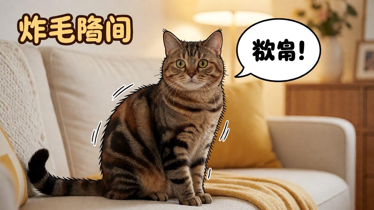 猫：什么鬼！我的沙发怎么长草了？