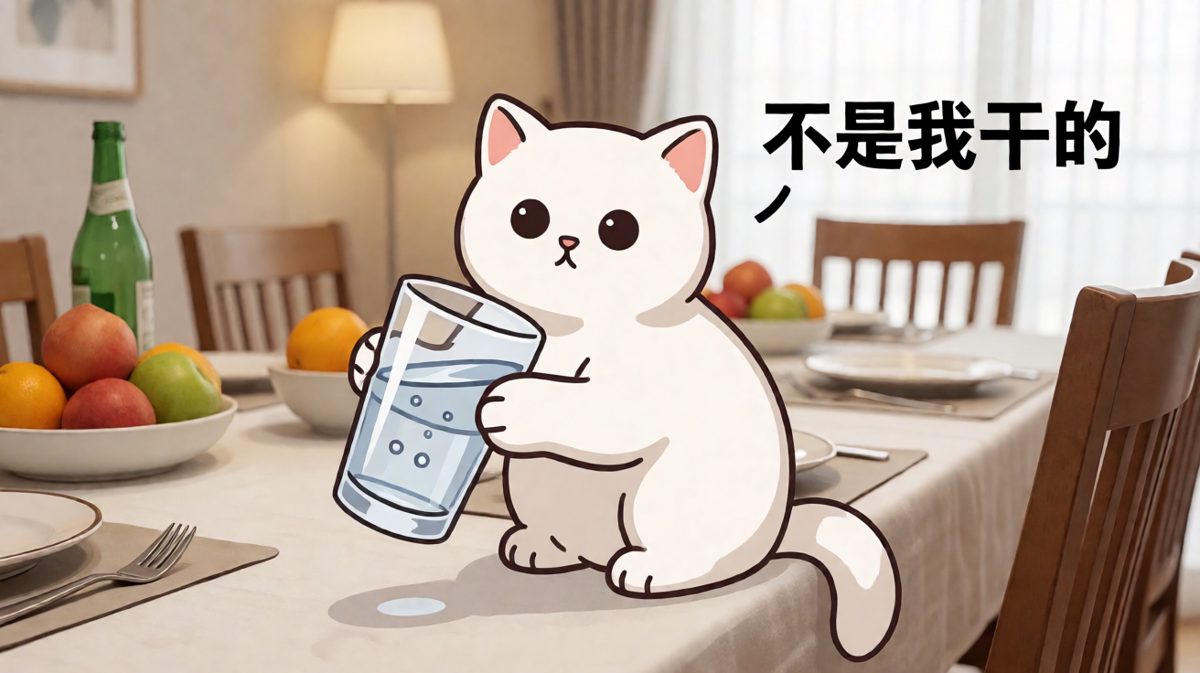 猫：这杯自己倒的，跟我有什么关系？