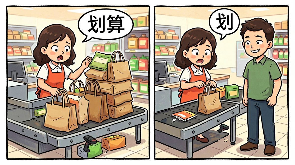 收银员：你是来进货的吗？