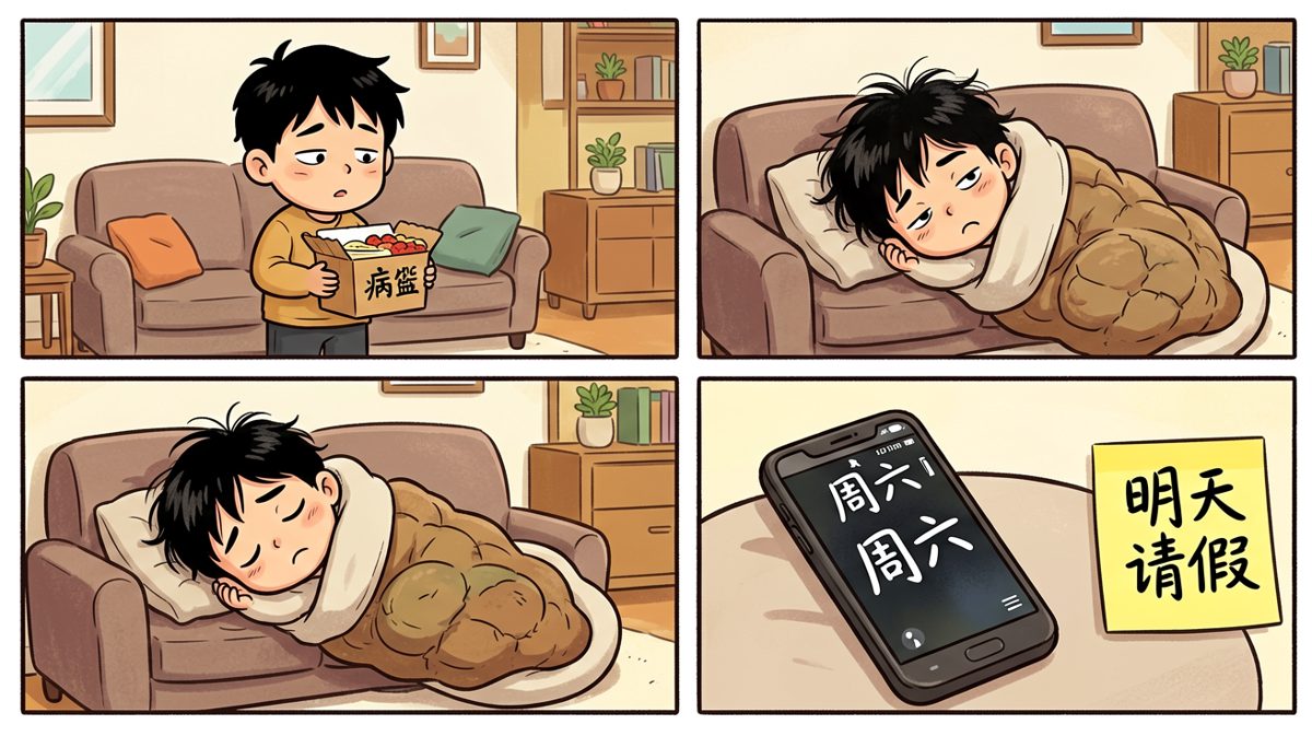 闹钟全部响到没电，小王却发现自己其实请好了周六的假