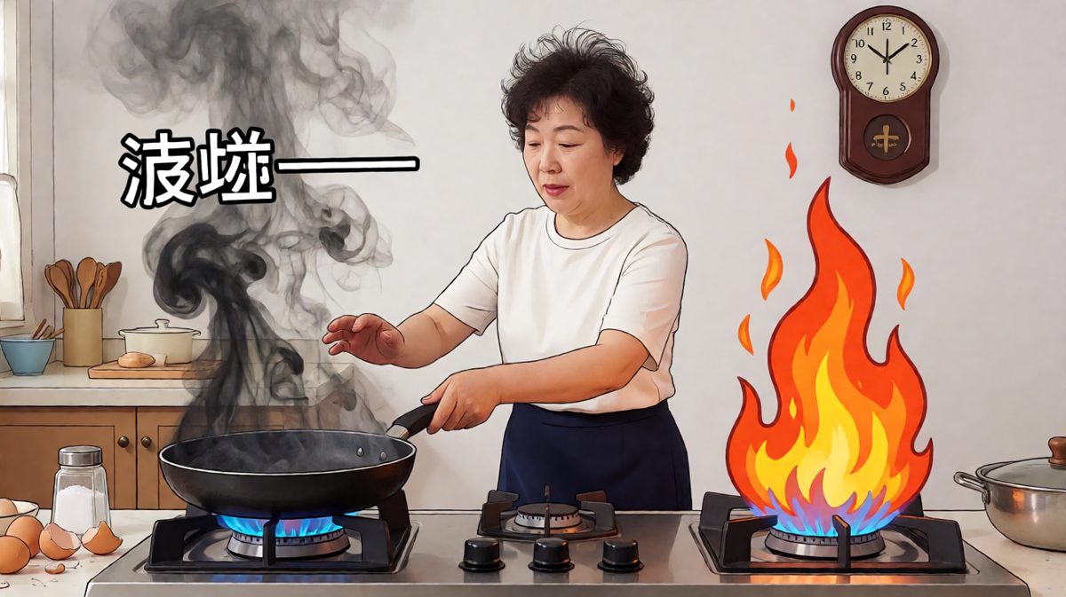 五分钟后，厨房已沦为战场。