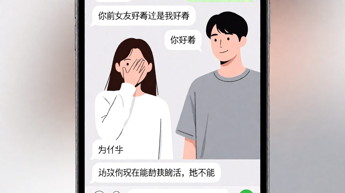 前任对比题，男生用扎心真相成功避险