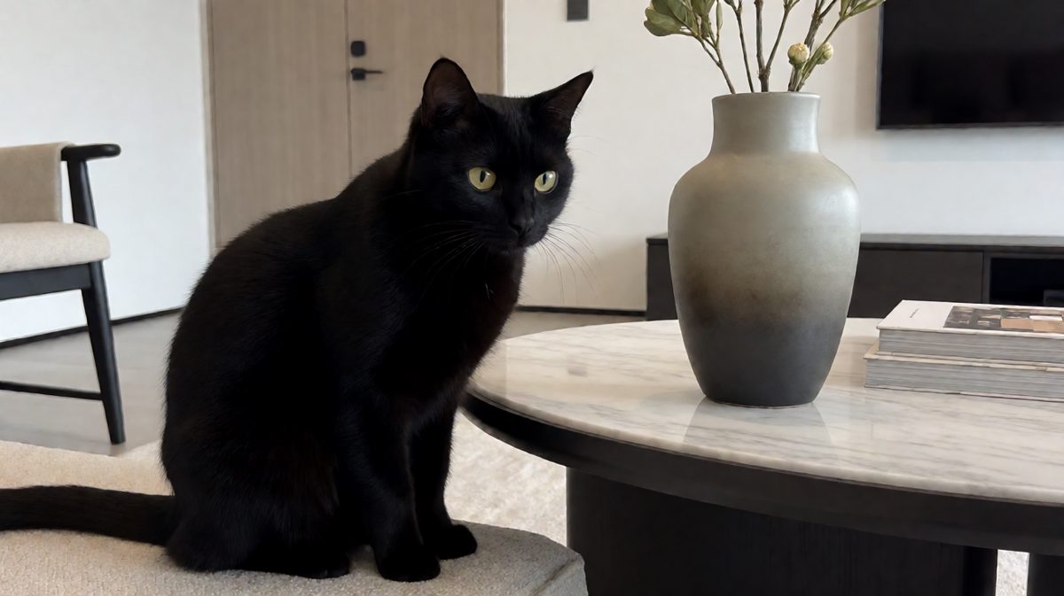 猫：我什么都没做，是它自己掉的