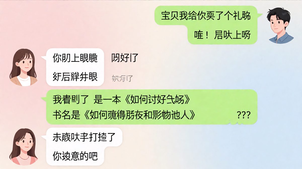 男生送礼变整活，书名错误引发连环尴尬
