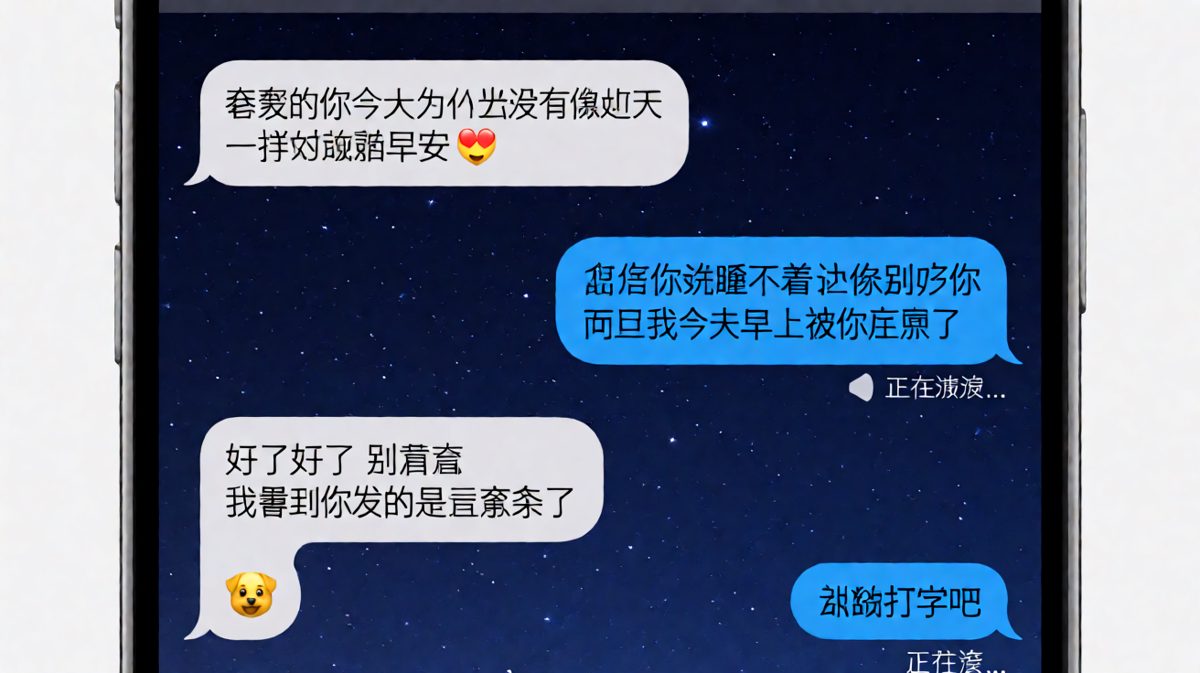 女生委屈追问早安，结果自己半夜压着男朋友