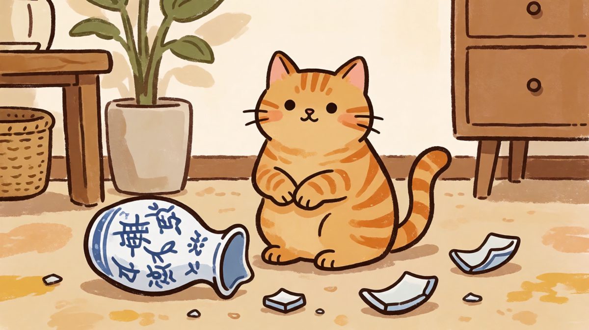 猫：不是我打的，是风太大了