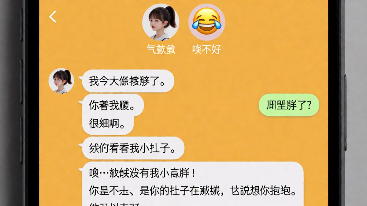 女生抱怨胖了，男生神反转说是肚子在撒娇。