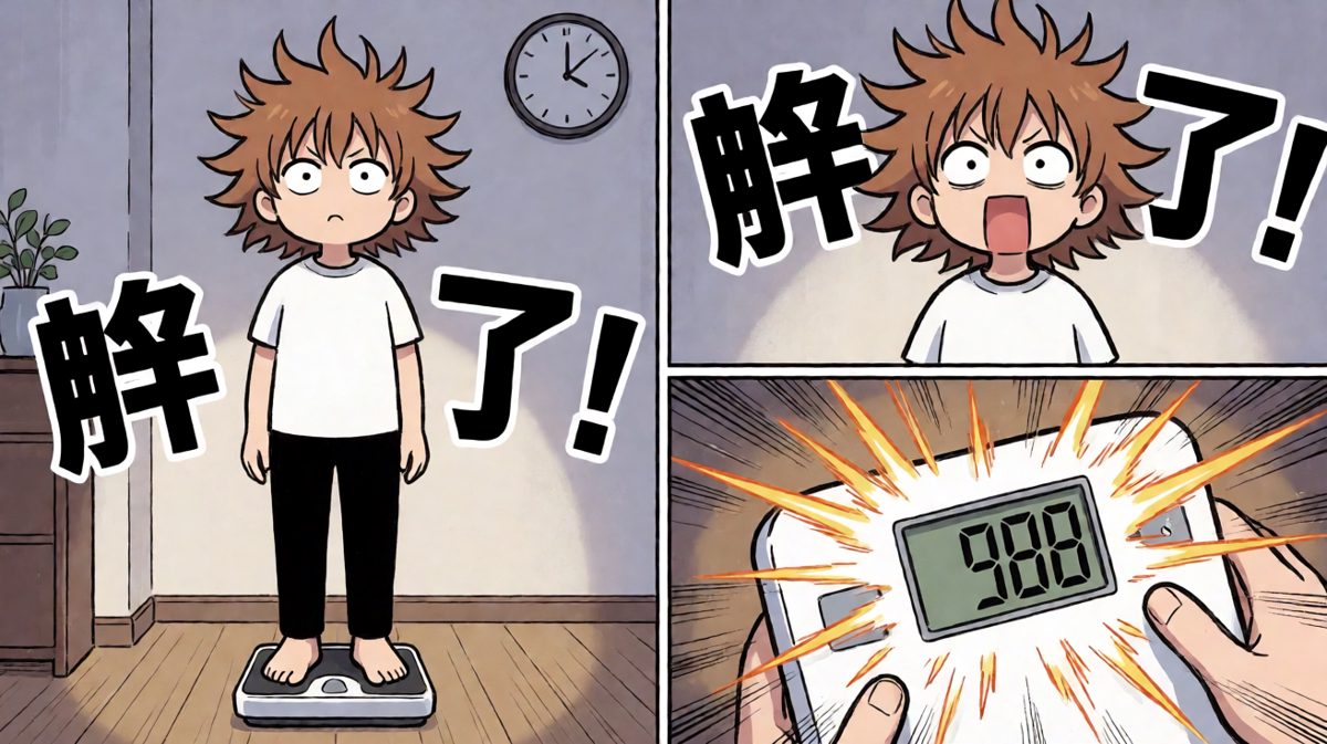 第二天称体重，崩溃了