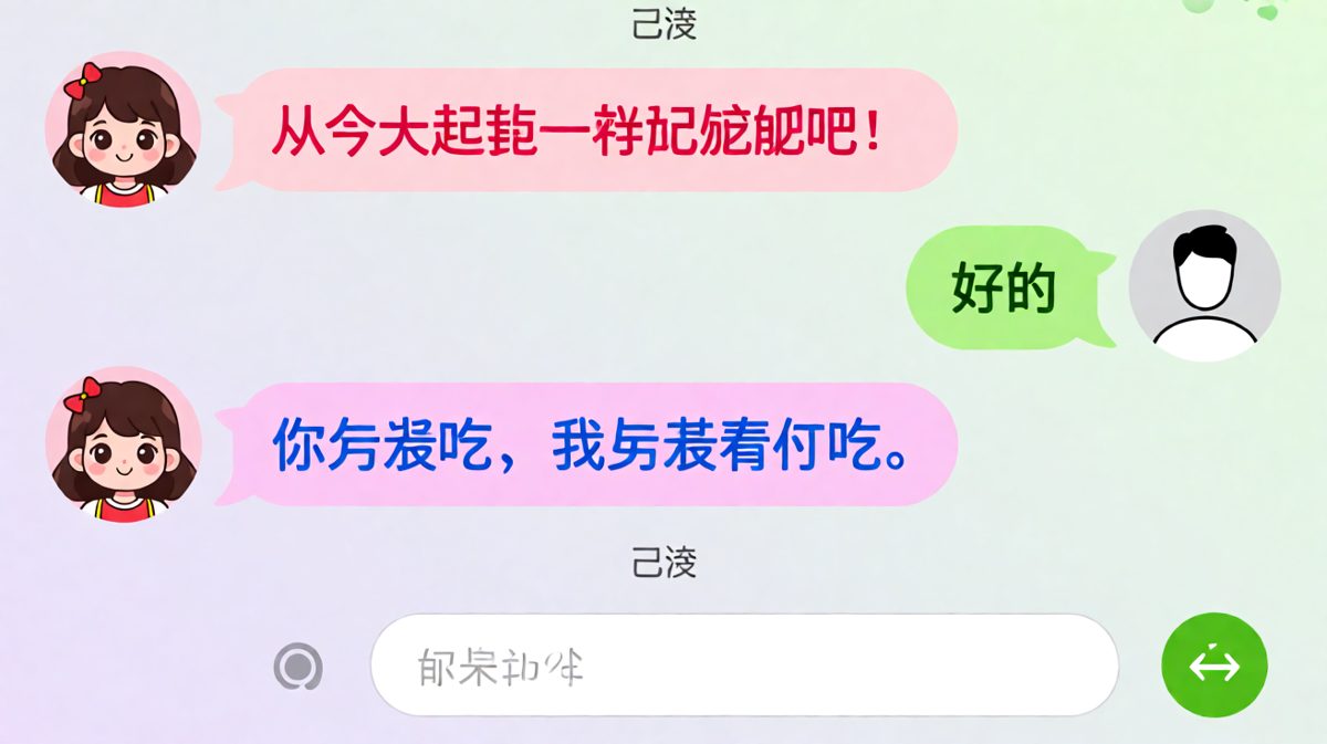 女生提议减肥，男生积极响应后收到‘你负责吃我负责看’的神反转吐槽。