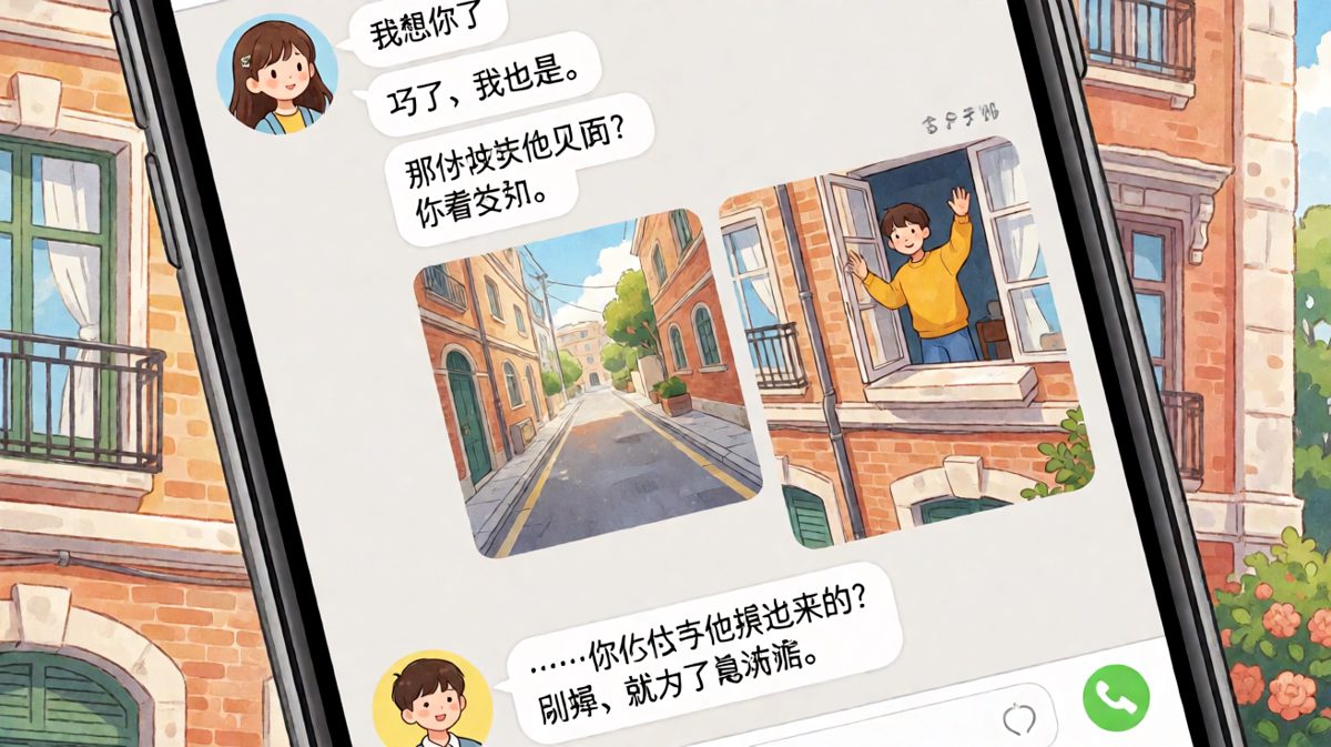 男生一句‘你看窗外’上演惊喜重逢，从试探到直球的神级操作。