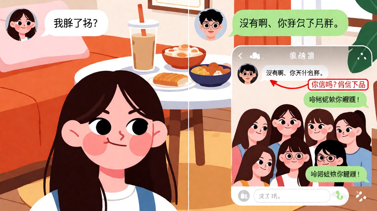 问'我胖了吗'的经典送命题与反杀