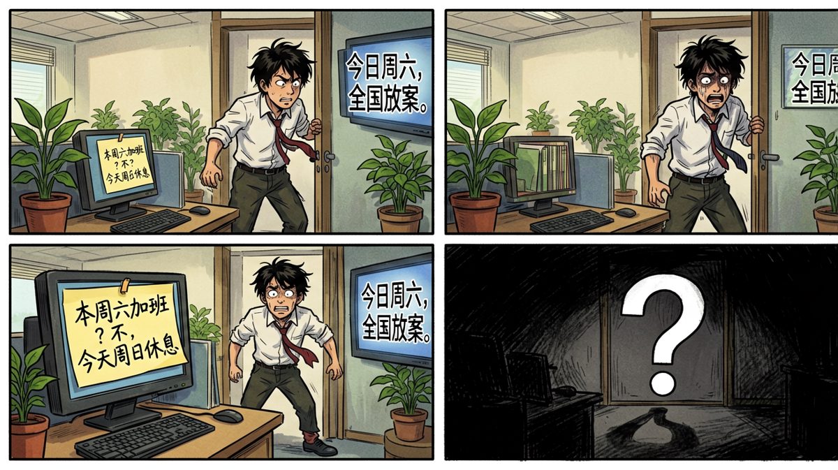 冲到公司才发现——今天根本不是周一！