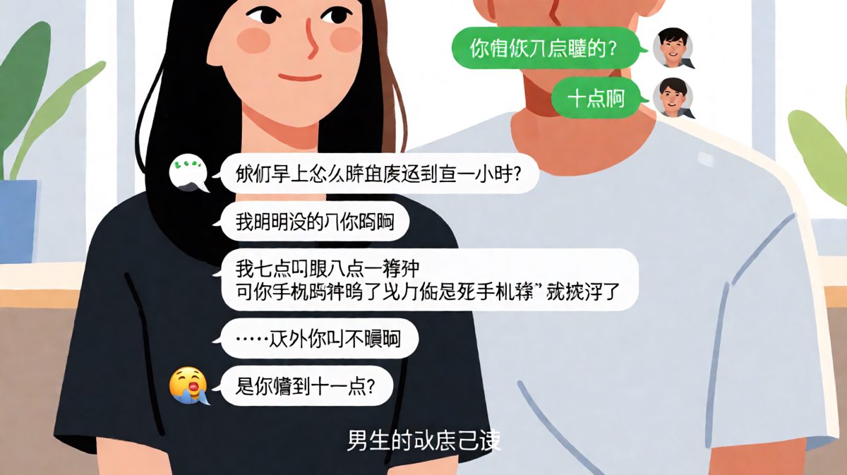 互相甩锅的经典名场面，最后发现两人一起睡过了还吵了一架