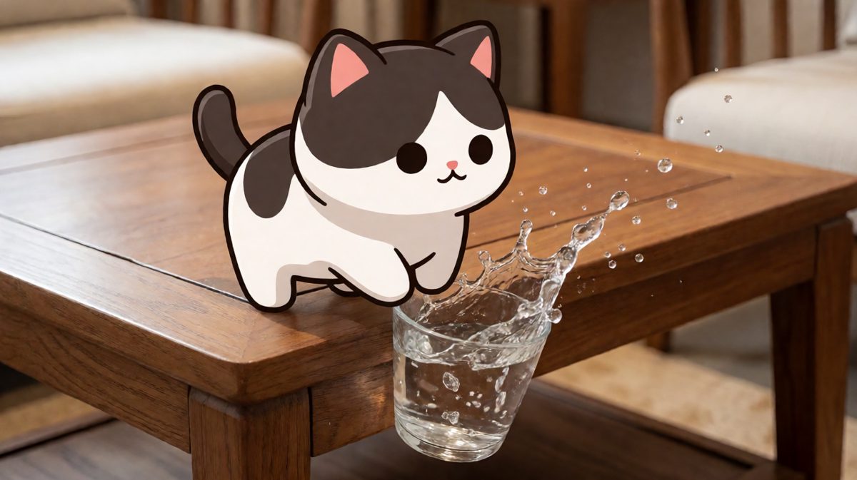 猫：测试一下重力，没毛病。