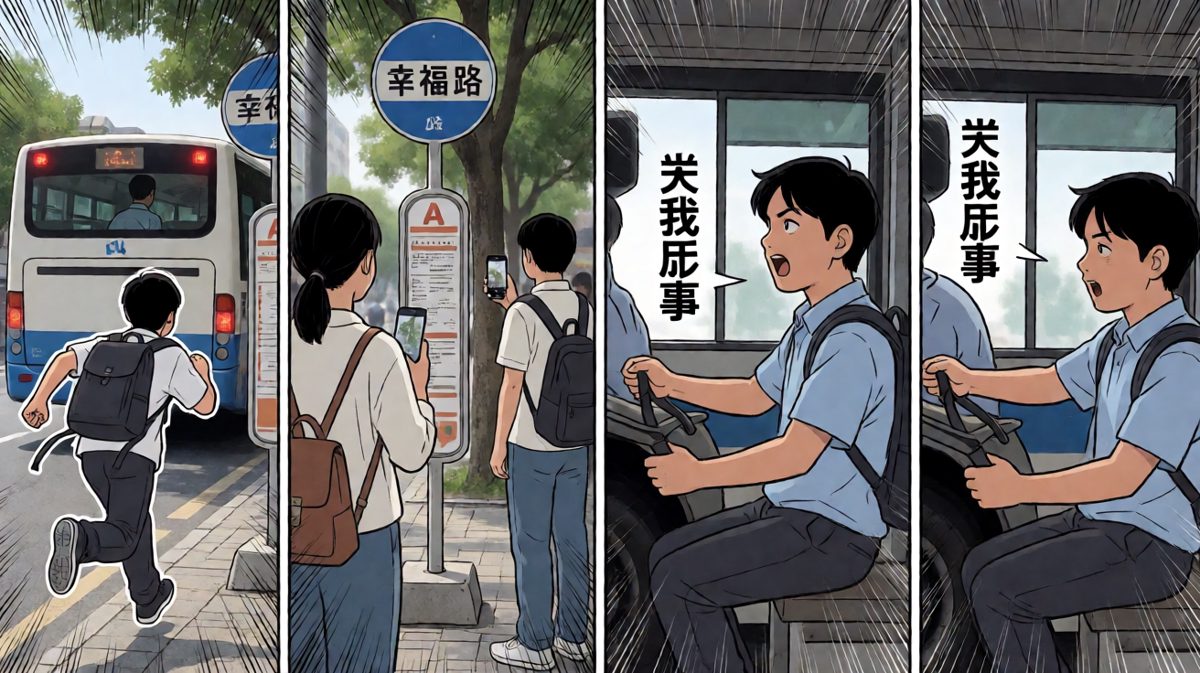 公交啊！等等我——司机：不等你